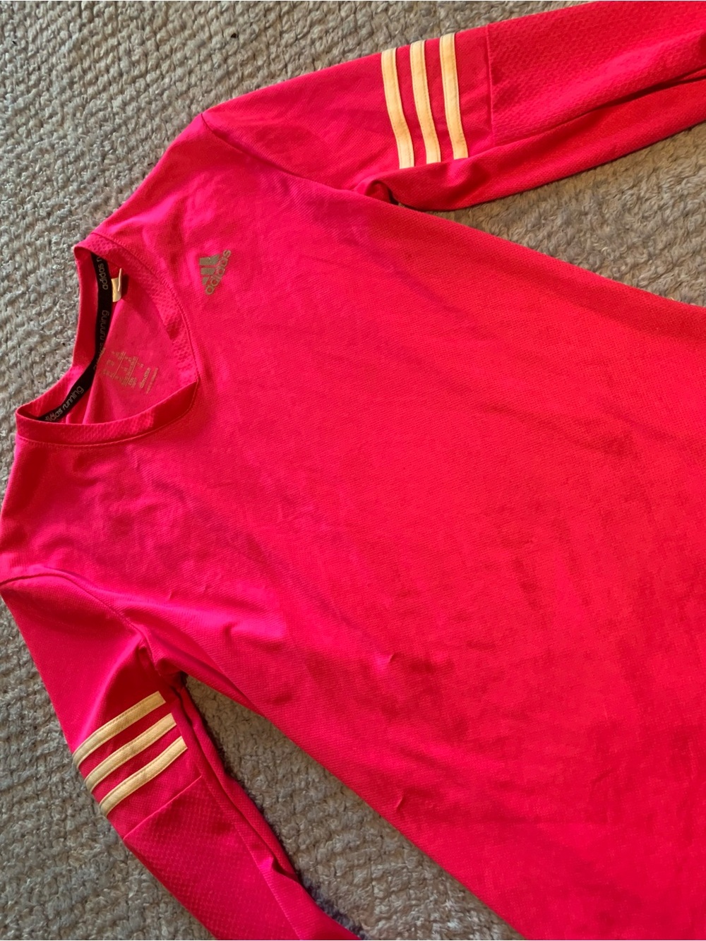 Adidas Pink Long Sleeve Performance Top